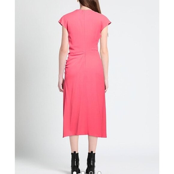 Sies Marjan Paloma draped crepe midi dress, pink, Size 2 - Picture 3 of 14